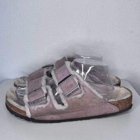 Birkenstock Arizona Shearling Suede Sandals Taupe Brown EU 42 US Men’s 9-9.5 main image 8